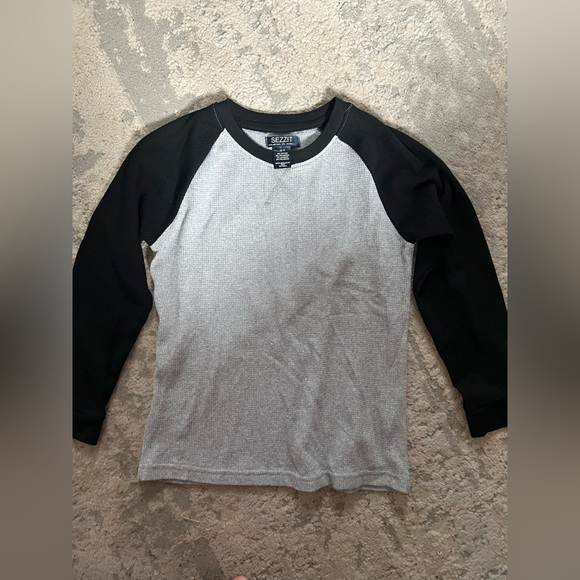 Sport-Tek Kids Black and Gray Raglan Shirt (women’s small for micro-shirt fit) - Picture 1 of 3